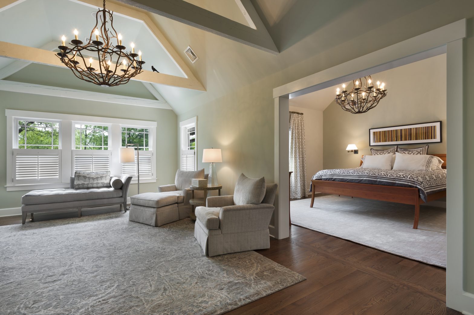 Bedroom interior design in Armonk, NY by Cocobolo Interiors
